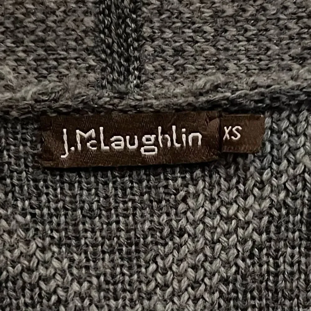 J. McLAUGHLIN Hallie‎ MD Gray Zebra Animal Print WOOL Sz XS-S Sweater Jacket